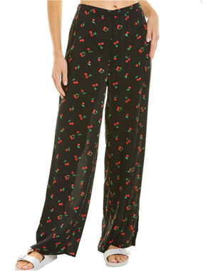 WeWoreWhat Pull-On Pants, Cherries Black Multi